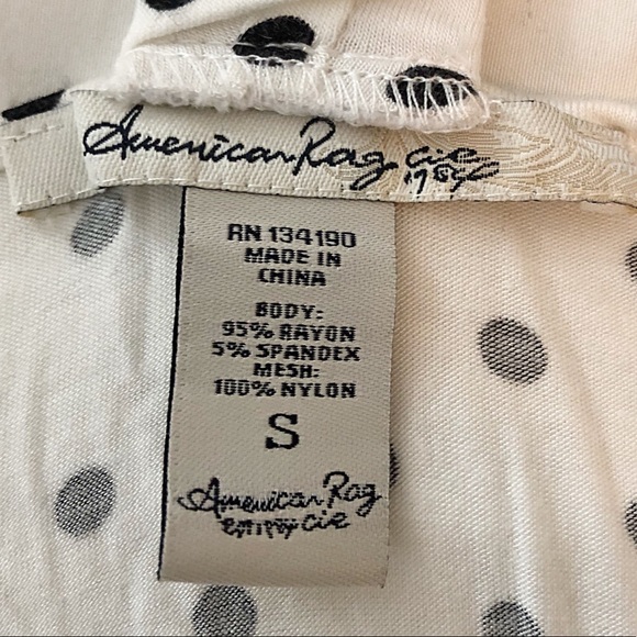 American Rag Black Polka Dot Racerback Tank-Sz S - Picture 2 of 4